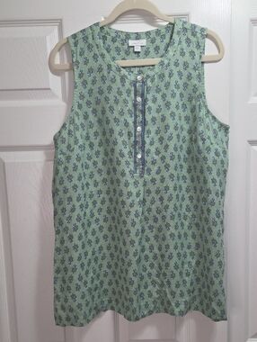 J. Jill Pleated Linen Top
